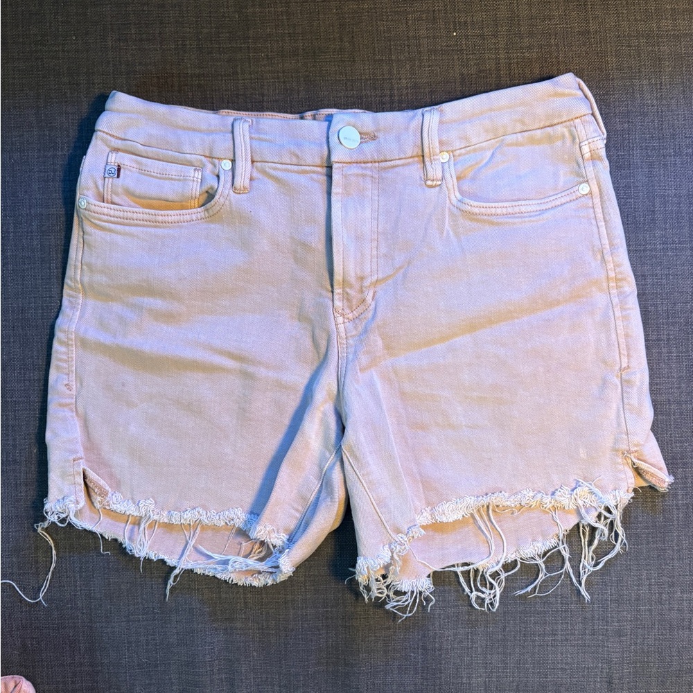 Dear John Light Pink Frayed Jean Shorts